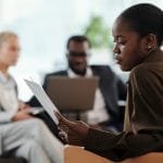 a borrower reading digital legal notice for non payment
