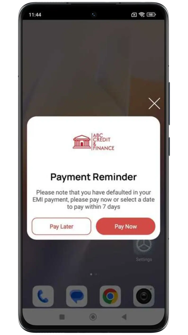 promise to pay option to Borrowers to repay loan on a later date resulting in better collections