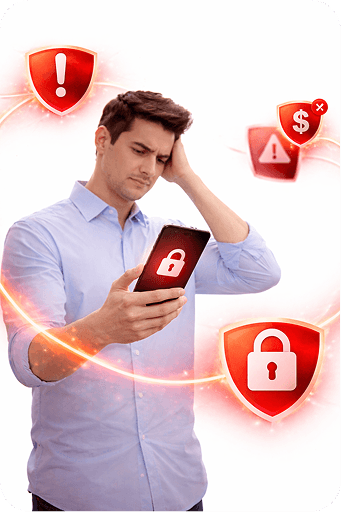 Man's phone is locked as he hasn't paid his emi